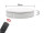 plateforme tournante blanche, plastique, 230V, capacité de charge 50kg, Ø 30cm, télécommande incluse