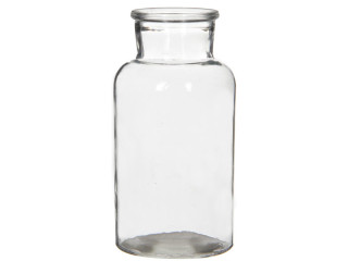 Glasflasche "Medizin", klar, gross, Ø 8 x H 16cm