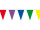 bunting, 14 pieces, colorful mix, h 24 x w 16cm, l 4m