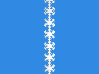 guirlande de cristaux de neige blanche, ouate, l 180cm, 12 cristaux Ø 17cm, ignifuge