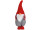 lutin "Lasse", debout, gris/rouge, h 55cm