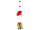 hanger "gift-hat-stars", green/red/white, w 27cm, l 70cm