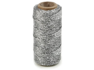 cord “Flashy Cord” shiny, Ø 1,5mm x 25m, silver