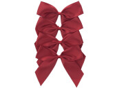 bows "satin", set of 4, w 12cm x h 10cm, red