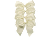 bows "satin", set of 4, w 12cm x h 10cm, cream