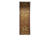 ribbon with contour stars, l 15m, w 25mm, gold/gold
