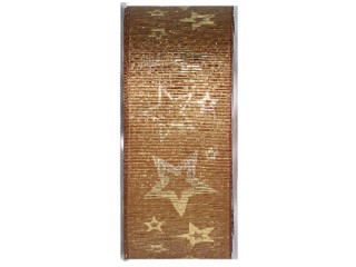 Band mit Kontur-Sternen, L 15m, B 40mm, gold/gold