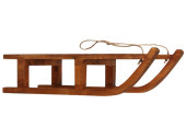 luge "Suisse", bois, marron, 38 x 17,5 x 10cm