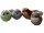 oiseaux assis, colorés, polystyrène/plumes, avec clip, lot de 4 pcs.