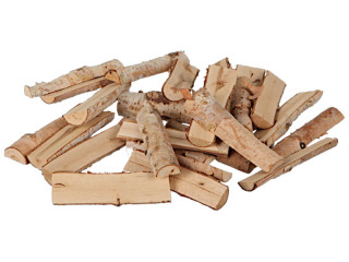 morceaux de bouleau coupés en deux 300g, naturel, env. 24 - 26 pièces, l 10cm