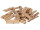 morceaux de bouleau coupés en deux 300g, naturel, env. 24 - 26 pièces, l 10cm
