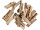 morceaux de bouleau coupés en deux 300g, naturel, env. 24 - 26 pièces, l 10cm