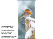 Textilbanner "Vogel im Winter",...
