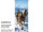 textile banner "horses in the snow", brown/white/blue, 75 x 180cm, tubular seam top+bottom