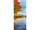Textilbanner "Herbstwald/See", orange/blau, 75 x 180cm, Schlauchnaht oben+unten