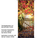 Textilbanner "Zaun/Herbstblätter",...