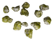 stones with moss, small, 4 - 6cm, 300g, gray/green,...