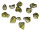 pierres avec mousse, petites, 4 - 6cm, 300g, gris/vert, env.12 - 14 pièces