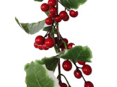ilex garland with berries “holly”, green-white, l 180cm, w 15cm