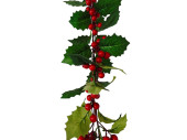 guirlande dhoux avec baies "holly", vert, L...