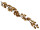 guirlande "magnolia deluxe", or/cuivre, l 180cm