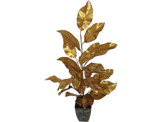 tree "magnolia deluxe”, in pot, gold/copper, Ø 30 x h 80cm