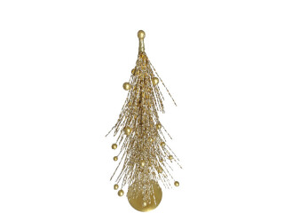 fir tree "modern art", balls on spirals, gold, h 38cm, Ø 15cm