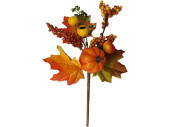 pic de décoration dautomne avec citrouille,...