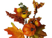 pic de décoration dautomne avec citrouille,...