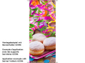 textile banner "streamers/bismarck", colorful, 75 x 180cm, tubular seam top+bottom