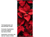 bannière textile "fleurs de poinsettia...
