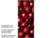 textile banner "red Christmas balls", 75 x...