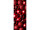 bannière textile "boules de Noël rouges", 75 x 180cm, couture tube en haut + en bas