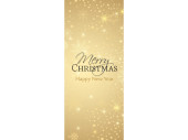 textile banner "sea of lights" with text, gold,...