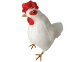 Huhn "Natural", gross, weiss, H 28cm, B 26cm, T...