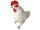 chicken “natural”, large, white, h 28cm, w 26cm, d 13cm