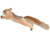 squirrel "Skip", natural, jumping, 12 x 15 x l...