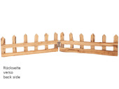 clôture en bois petite, 2 parties. naturel/gris, 100 x h 18cm