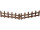 wooden fence small, 2-part, natural/grey, 100 x h 18cm