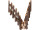 wooden fence small, 2-part, natural/grey, 100 x h 18cm