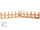 wooden fence small, 2-part, natural/grey, 100 x h 18cm