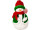 bonhomme de neige "candy", avec bonnet, rouge/blanc/vert, 23 x 23 x h 44cm