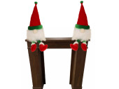 lutin "candy", figurine de rebord, rouge/blanc/vert, 13 x 13 x h 50cm