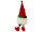 lutin "candy", figurine de rebord, rouge/blanc/vert, 13 x 13 x h 50cm