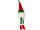 lutin "candy", figurine de rebord, rouge/blanc/vert, 13 x 13 x h 50cm