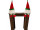 lutin "candy", figurine de rebord, rouge/blanc/vert, 13 x 13 x h 50cm