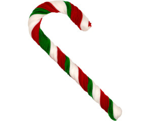 canne à sucre dorge "candy", rouge/blanc/vert, l 18cm, L 38cm
