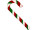 canne à sucre dorge "candy", rouge/blanc/vert, l 18cm, L 38cm