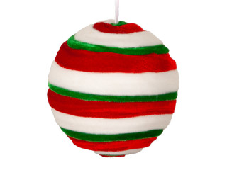 Christmas bauble “candy”, red/white/green, Ø 13cm