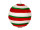 Christmas bauble “candy”, red/white/green, Ø 13cm